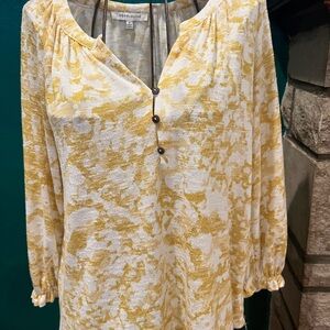 Rose & Olive Women's Blouse in Yellow and White